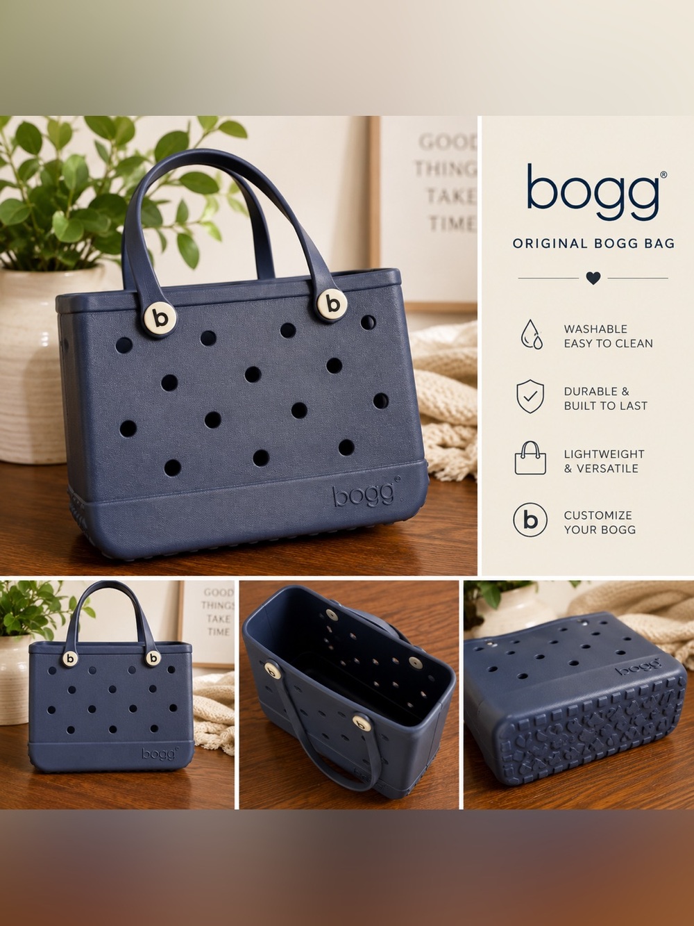 BOGG BAG Navy Classic Tote
